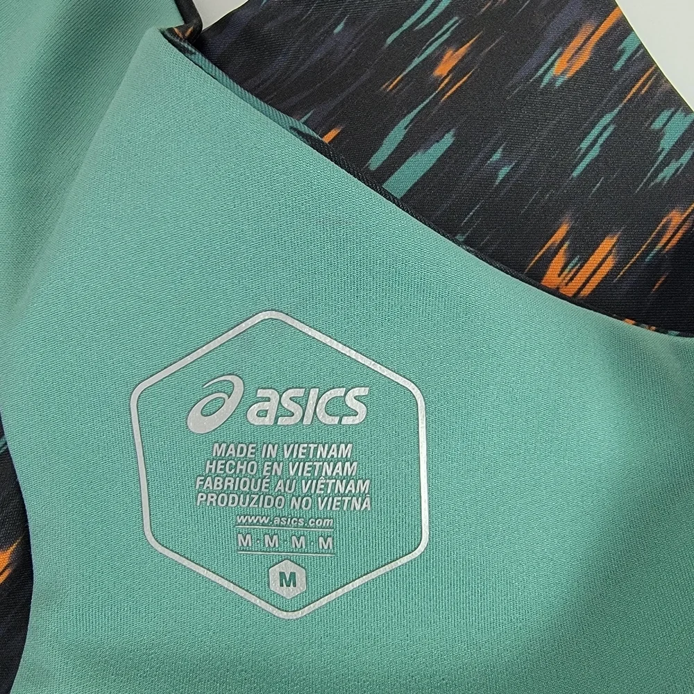 Asics NEW Women's Sz M Black Multi Color PR Lyte Yoga‎ Activewear Sports Bra